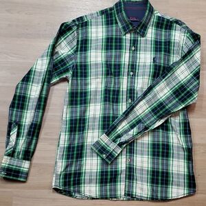 Ralph Lauren Navy and Green Plaid Shirt